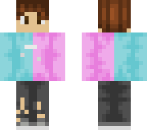 pink and blue hoddie