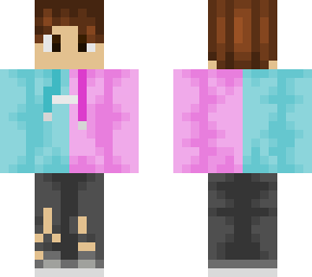 pink and blue hoddie