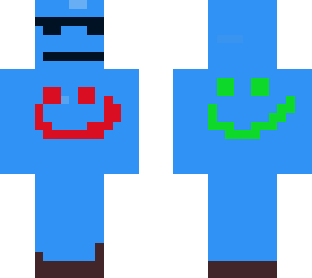 red or green blue blob