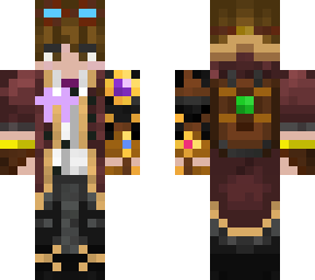 steampunk boy with cancer awareness bow