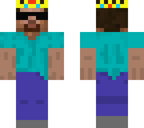 steve with a crown and glasses