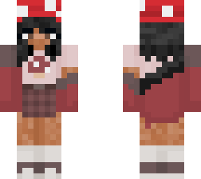 black hair mushroom girl