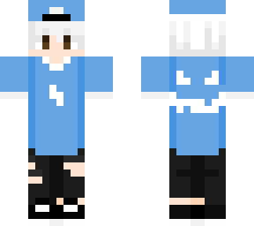 blue lightning skater boy