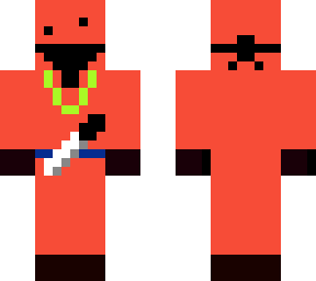 cool red man with some ninja stuff