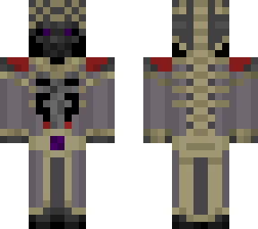 ender skeleton in netherite robe