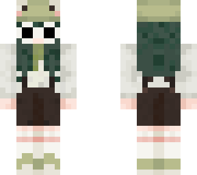 frog girl with glasses and green hair (las nevadas clothing)