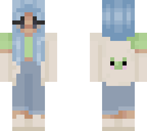 froggie girl w/blue hair