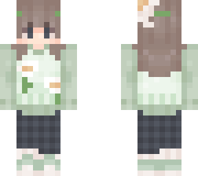 green flower skin