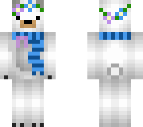 minecraft polar bear flower crown *cancer awarness