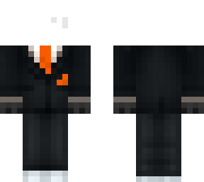 orange tie  suit