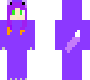 purple fox girl onesie