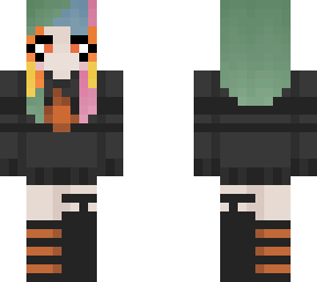 rainbow hair person