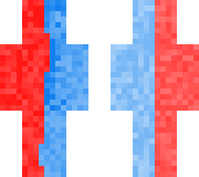 red and blue