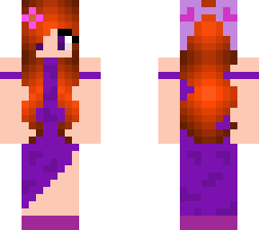 red haired girl in a dress