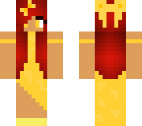 red haired girl with yellow dress