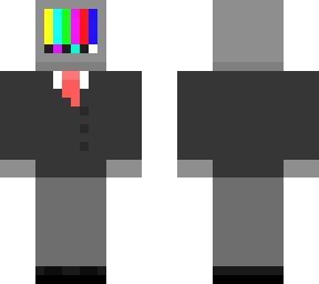 tv in a suit