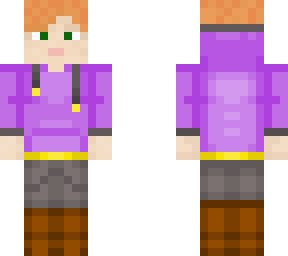 alex with puple hoodie and grey pants