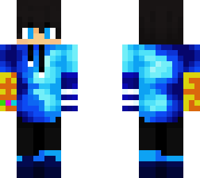blue boy with thanos glove