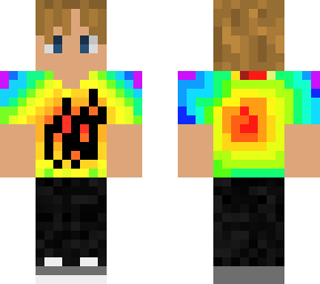 boy wearing preston merch rainbow