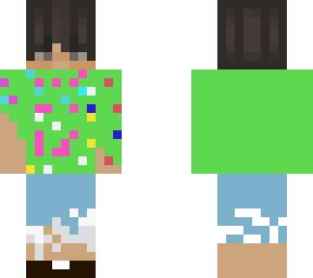 boy with ripped jeans with a polka dot shirt