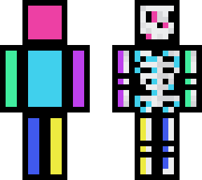 colorful skeleton