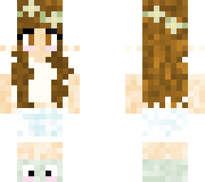 cute girl with brown hair and frog shoes :)