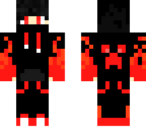 fire charged hoodie man