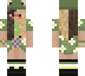 frog girl with blonde and brown hair