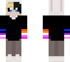 genderfluid ******* short hair half blonde half black