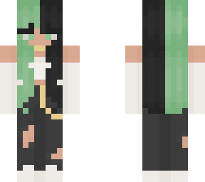 green/black haired girl