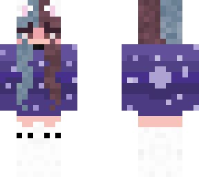me in a purple gradient sweater
