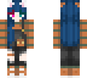 my oc in a fall themed outfit (the outfit isn’t mine)