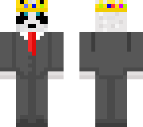 panda in a suit