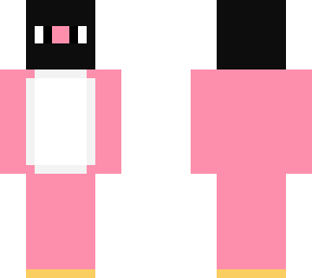 pink penguin with ninja mask and japanese sensei hat (request)