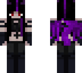 purple and black dragon girl