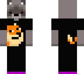 raccoon wearing doge shirt