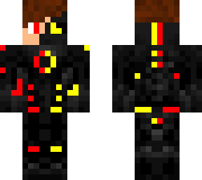 red and yellow cyborg