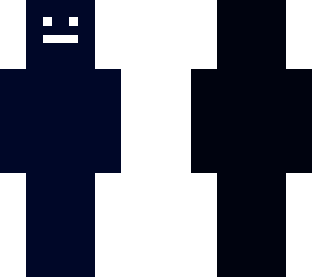 simple black skin with white face