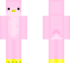 simple pink bird