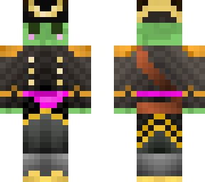 slime pirate with fanny pack, kawii face.