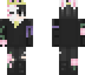 unifler in a suit with cancer support ribbon