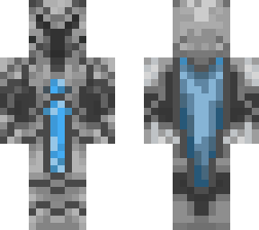 warrior alt helm. blue cape.