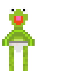 baby kermit with diapers