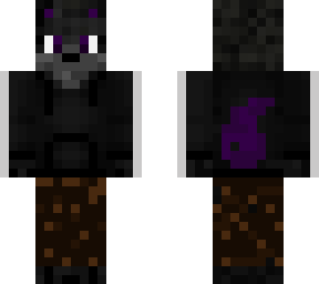 black and purple wolf skin