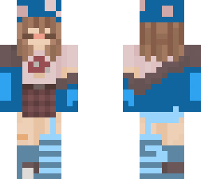 blue mushroom girl