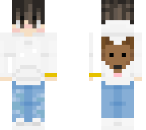 boy in white dog hoodie with gold bracelet(wallibear drip style)