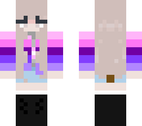 child of  that.ferret.boi0 with a omni trench coat and a demigirl t-shirt under