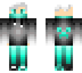 cyan gamer boy (with creeper hoodie)