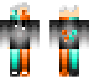 cyan/orange gamer boy (with creeper hoodie)