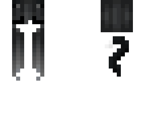 dark gray hair base with tuxedo cat ears and tail